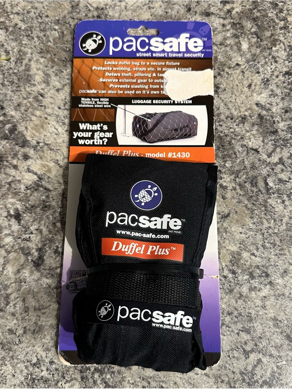 NEW Pacsafe Duffel Plus Luggage Security System #1430 Steel Wire Large 75L-130L